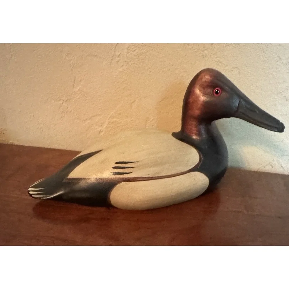 Vintage Big Sky Carvers Ducks Unlimited Wooden Duck Decoy Hand Painted Figurine